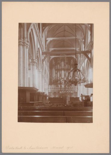 Interior of the Oude Kerk in Amsterdam