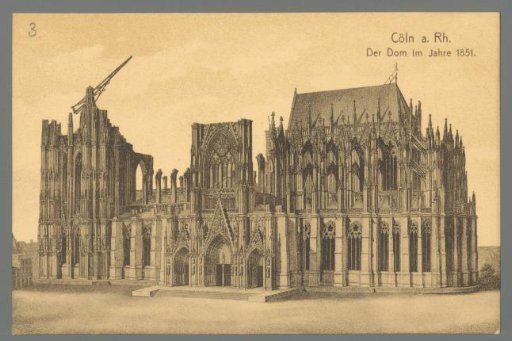 Cologne on the Rhine. The Cathedral in the year 1851