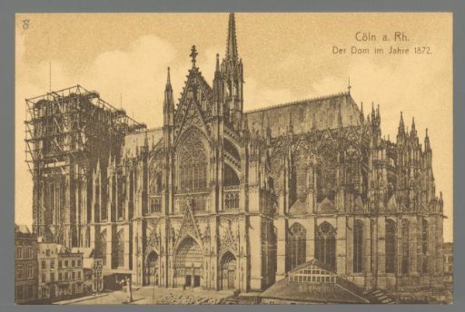 Cologne on the Rhine. The Cathedral in 1872