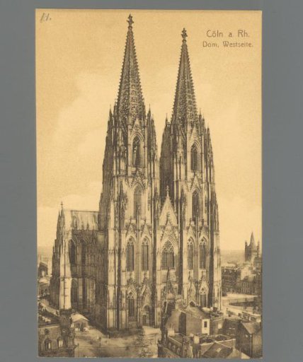 Cologne on the Rhine. Cathedral, West Side