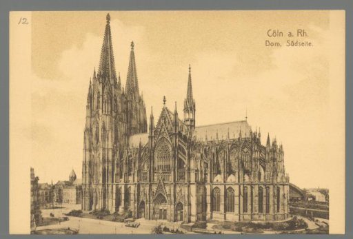 Cologne on the Rhine. Cathedral, South Side