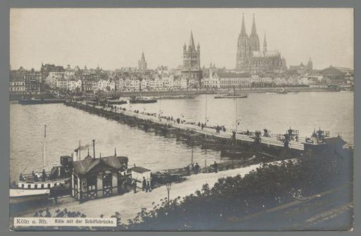 Cologne a. Rh. Cologne with the ship bridge