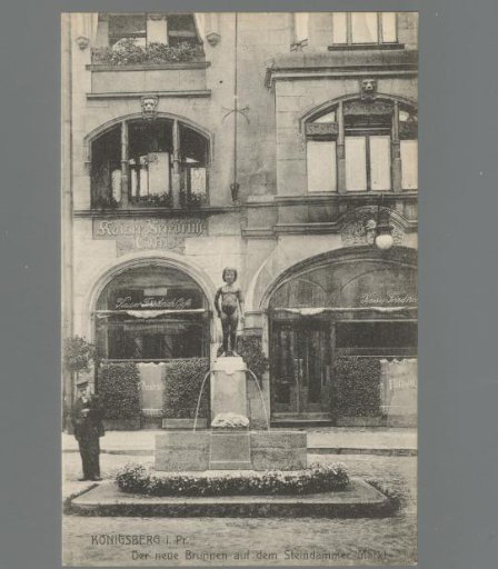 Königsberg in Prussia. The New Fountain on the Steindammer Market