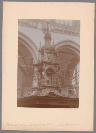 Finial of the pulpit in the New Church in Amsterdam