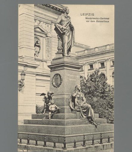 Leipzig. Mendelssohn Monument in front of the Concert Hall