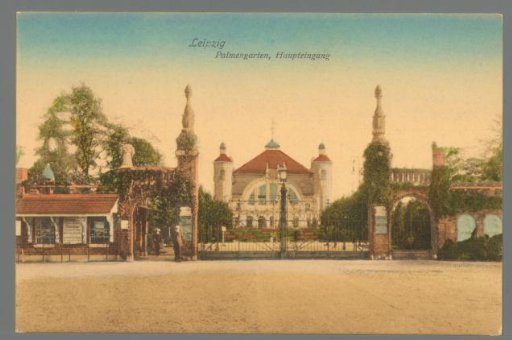 Leipzig. Palmengarten, Main Entrance