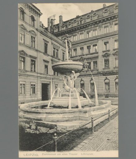 Leipzig. Ornamental Fountain at the Old Theater. Löhrsplatz
