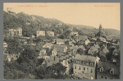 Loschwitz near Dresden. View from the Burgberg