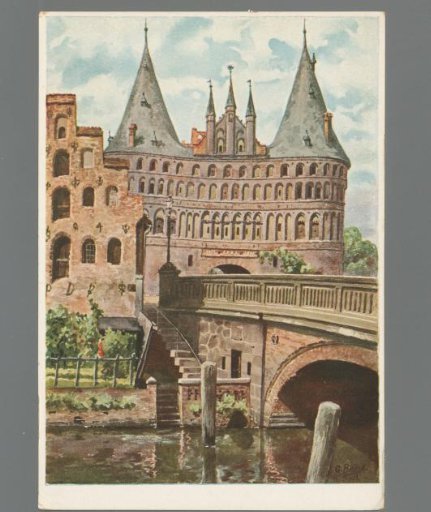 Lübeck. Holstentor and Holsten Bridge