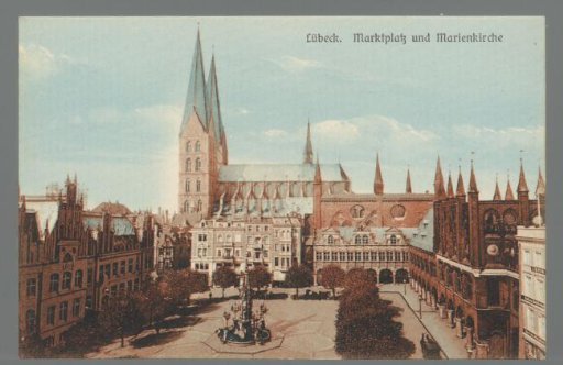 Lübeck. Market Square and Marienkirche