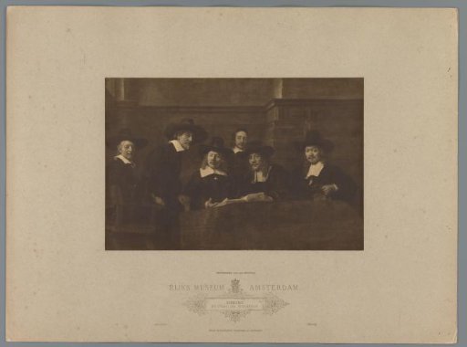 Photographic reproduction of the painting The Steelworkers by Rembrandt van Rijn