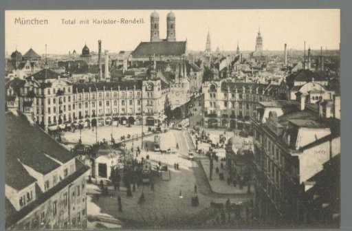 Munich. Total view with Karlstor Roundabout