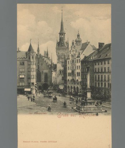 Greetings from Munich. The Marienplatz