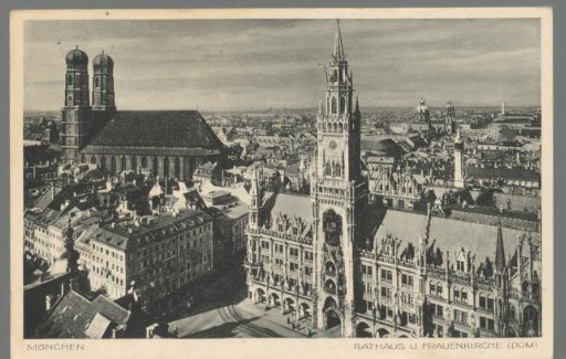 Munich. Town Hall and Frauenkirche (Cathedral)