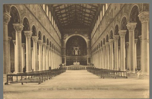 Munich. Basilica (St. Bonifaziuskirche, Interior)
