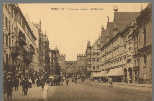 Munich. Neuhauserstrasse with Karlstor