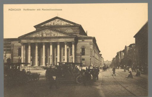 Munich. Court Theatre with Maximilianstrasse