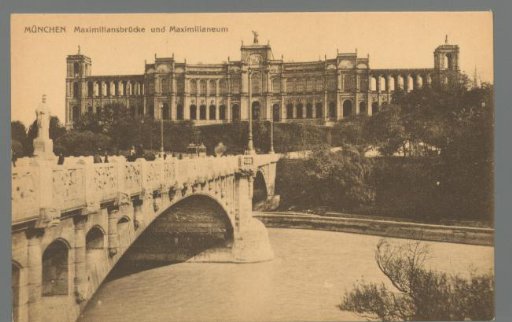 Munich. Maximiliansbrücke and Maximilianeum