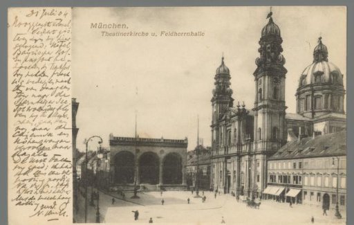 Munich, Theatinerkirche and Feldherrnhalle