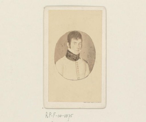 Photographic reproduction of a drawn portrait of an unknown man, possibly Willem Bilderdijk