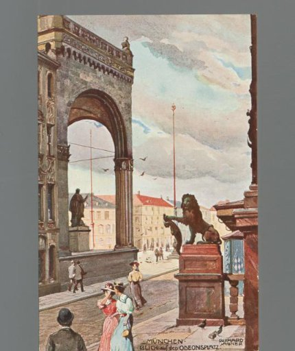 Munich. View of the Odeonsplatz