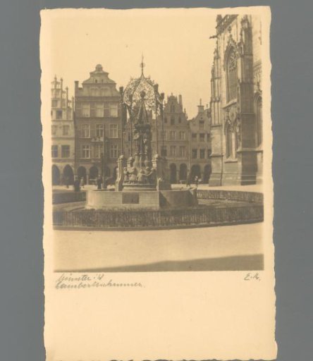View of the Lambert Fountain in Münster
