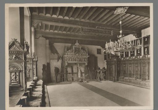 Münster i. W. Town Hall. Peace Hall with wall paneling from 1577