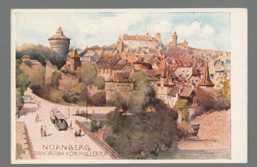 Nuremberg. Panorama from the Hallertor