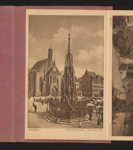 Nuremberg. Beautiful Fountain and Frauenkirche