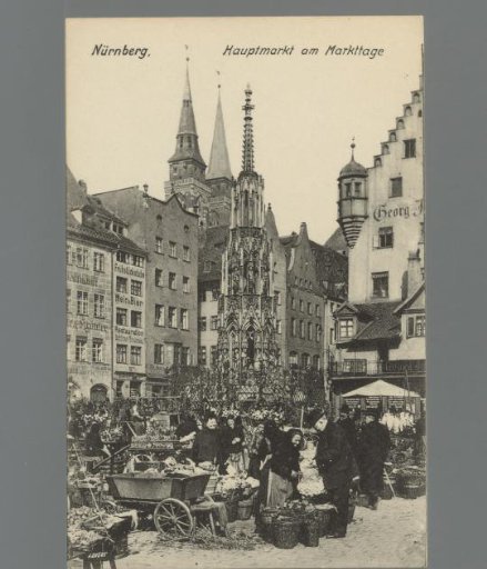 Nuremberg. Main Market on Market Day