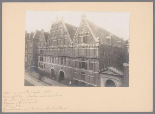 Front facade of the Arsenal or city gunpowder magazines in Amsterdam