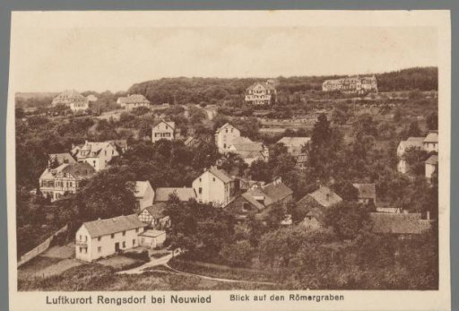 Rengsdorf, a health resort near Neuwied. View of the Roman ditch