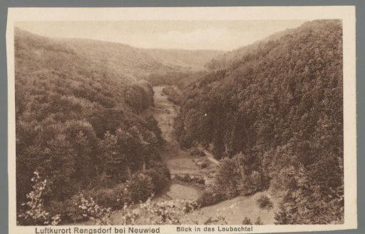 Rengsdorf, a health resort near Neuwied. View into the Laubach valley