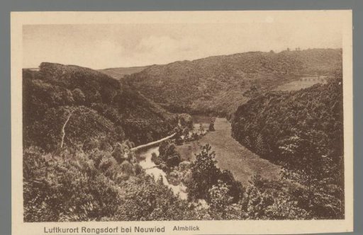 Rengsdorf, a health resort near Neuwied. View of the alpine meadows