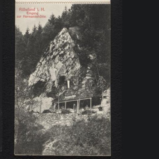 Rübeland in the Harz. Entrance to the Hermannshöhle