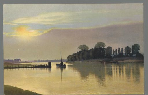 View of a river at sunset