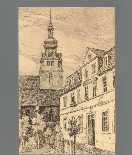 Rudolstadt. The Heisenhof and Town Church