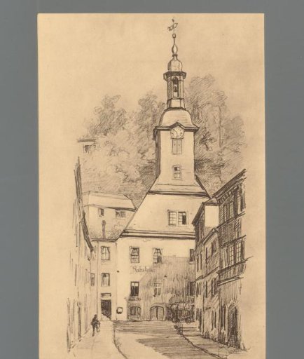 Rudolstadt. Town Hall and Town Council Street