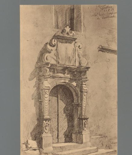 Rudolstadt. Side Portal of the Town Church