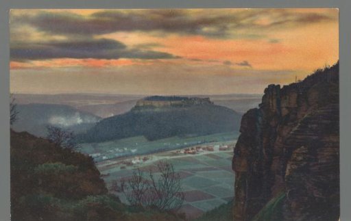View of a rock formation in the Saxon Switzerland