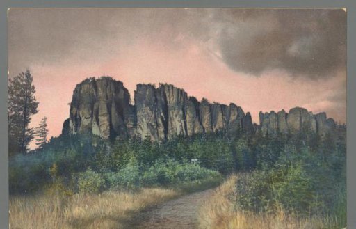 View of a rock formation in the Saxon Switzerland