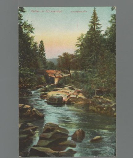 View in the Schwarzatal. Kirchtelsbrücke
