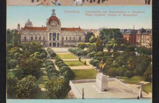 Strasbourg. Imperial Square with Imperial Palace and Monument / Place impérial, Palais et Monument
