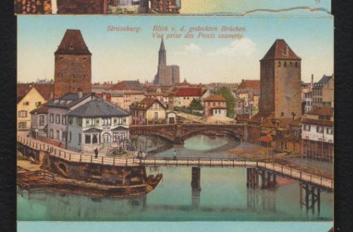 Strasbourg. View from the Covered Bridges / Vue prise des Ponts couverts