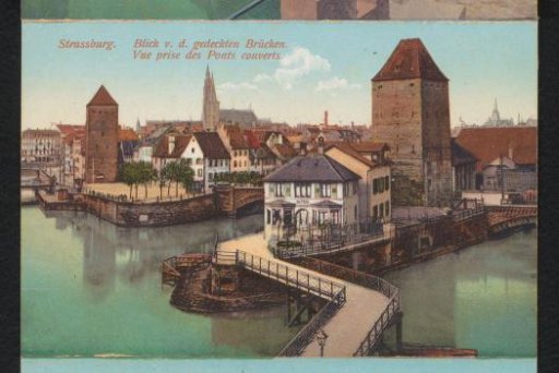 Strasbourg. View from the Covered Bridges / Vue prise des Ponts couverts