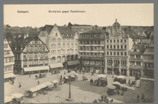 Stuttgart. Market Square towards Market Street