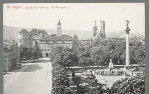 Stuttgart - Old Palace with Castle Square