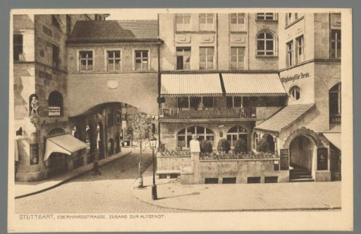 Stuttgart, Eberhardstrasse. Access to the Old Town