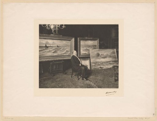 Portrait of Hendrik Willem Mesdag in his studio