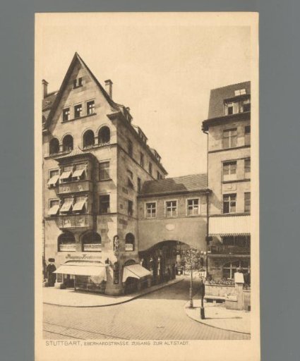 Stuttgart, Eberhardstrasse. Access to the Old Town
